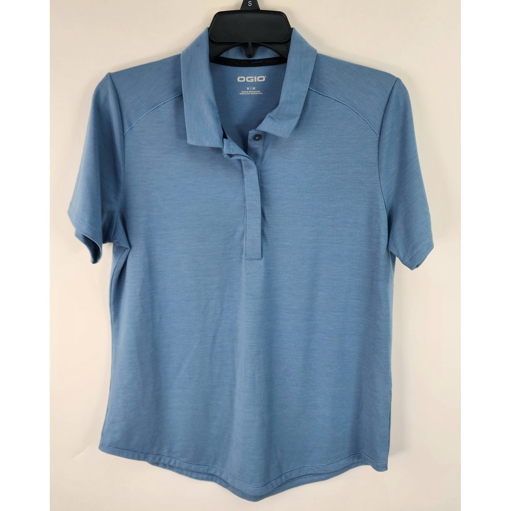 OGIO Performance Golf Polo Women's Blue Soft Stretch Athletic Casual